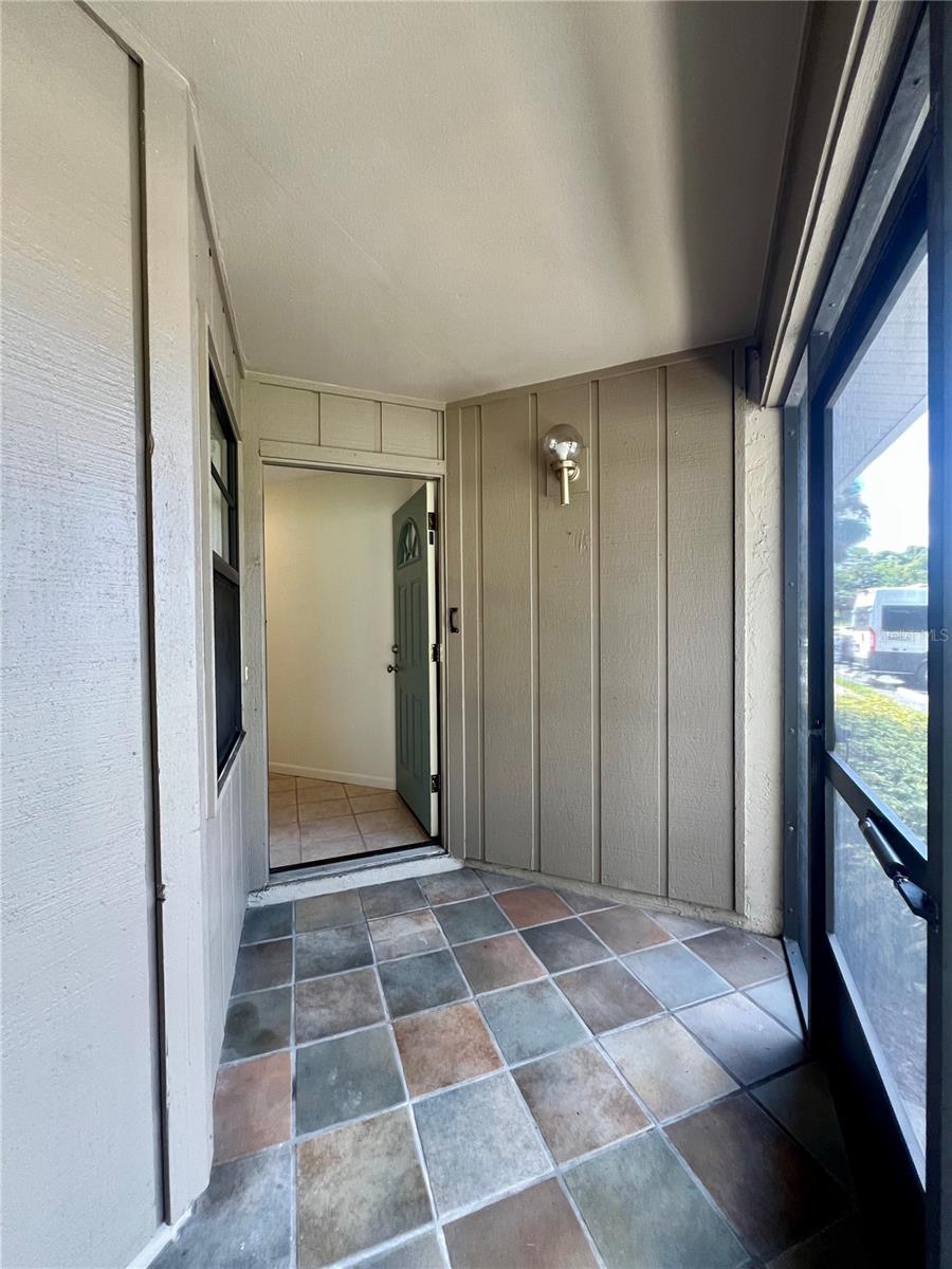 Front screened entry