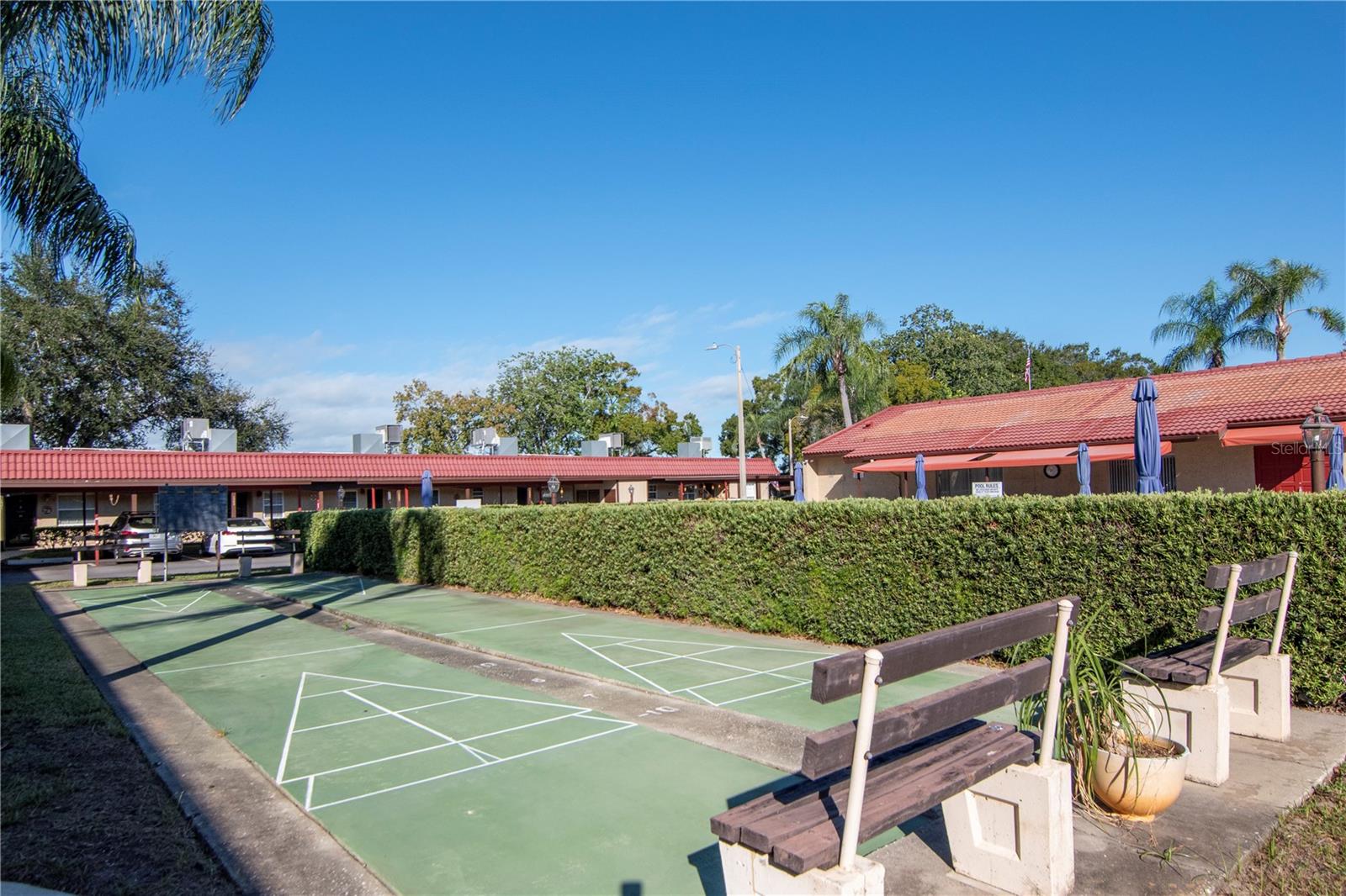 Have some outdoor fun with Shuffleboard.