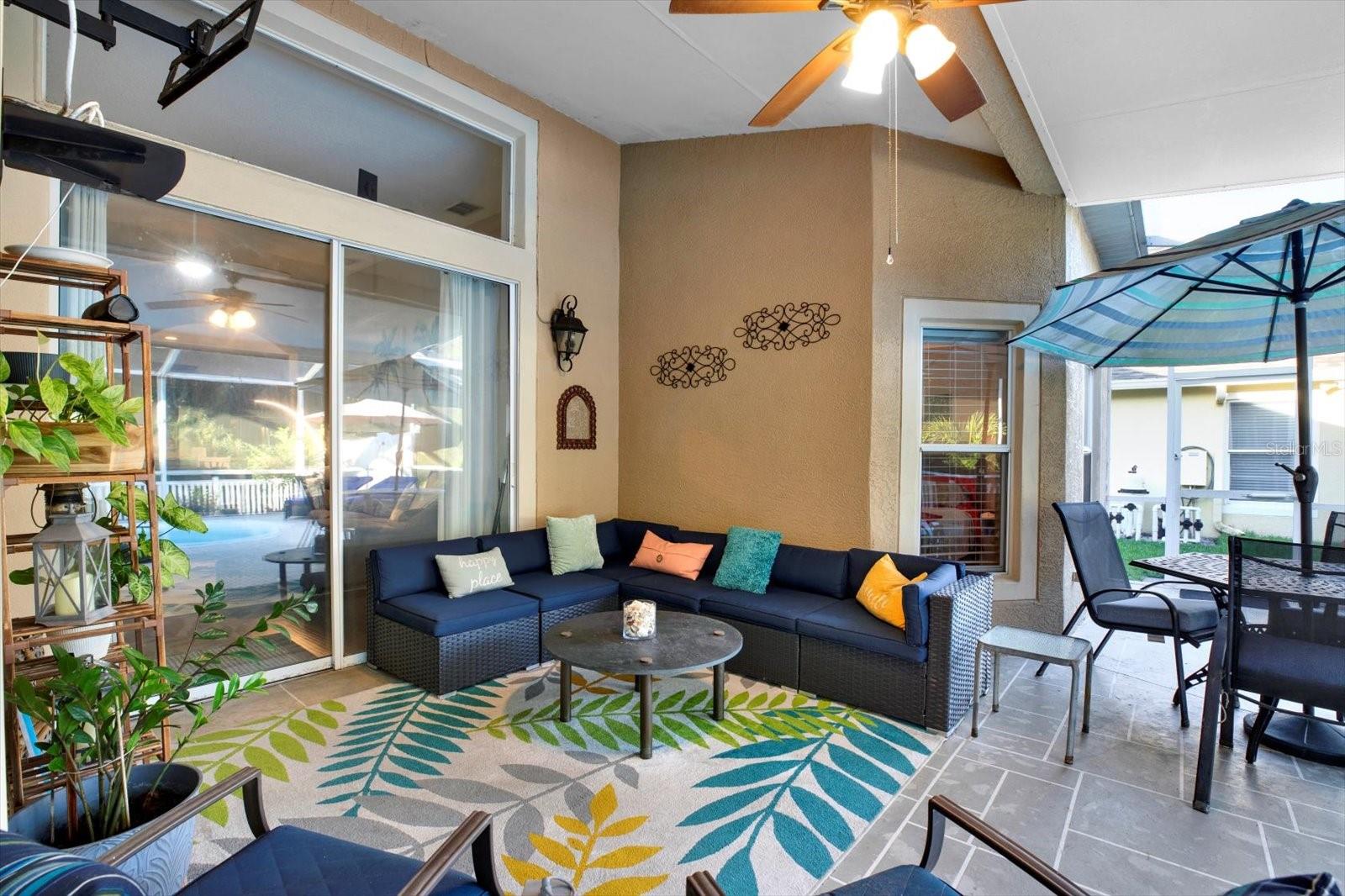 Inviting Covered Lanai Area