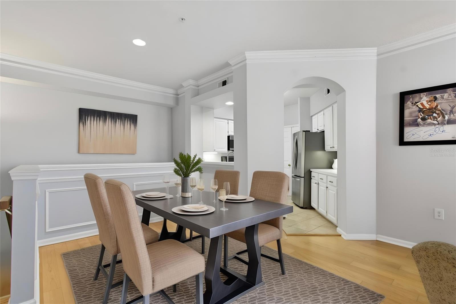 Virtually Staged dining room