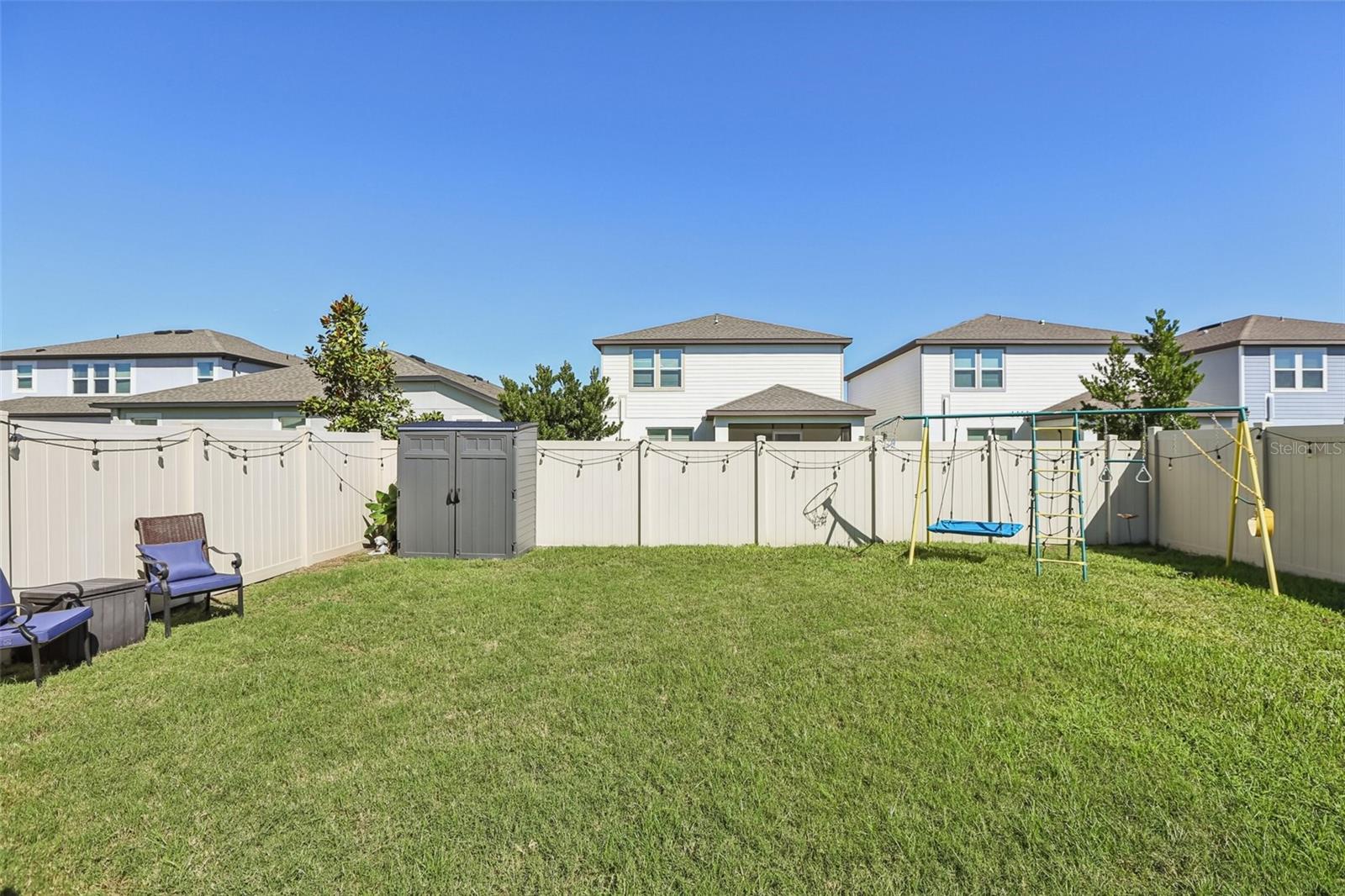 Fully PVC Fenced Backyard!