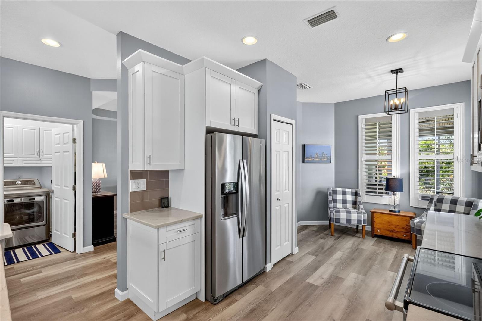 Kitchen, Breakfast Nook and view of Laundry Room off Kitchen