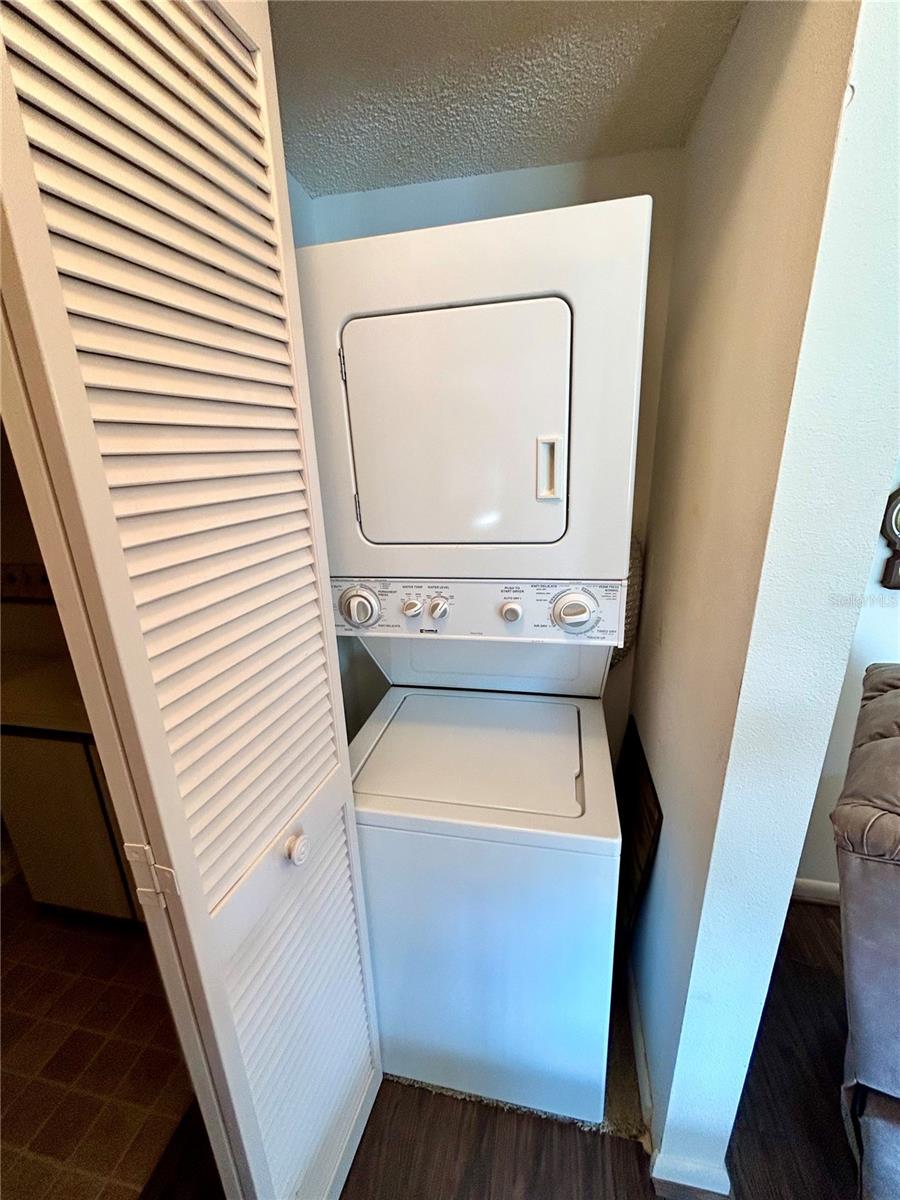 Stackable washer & Dryer inside the unit