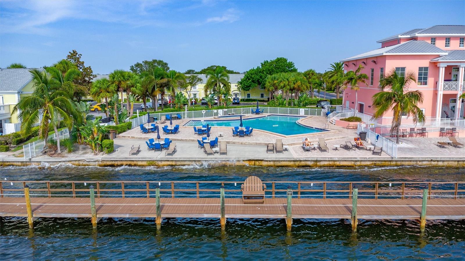 One of the community pools and spa