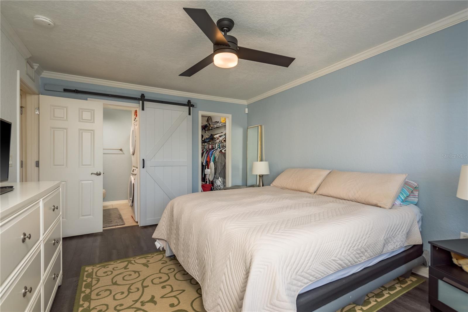 Primary bedroom with walk-in closet and en-suite bath