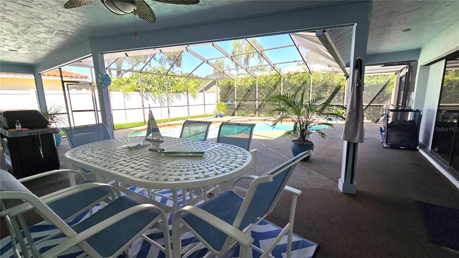 Backyard covered patio for all of your entertaining.
