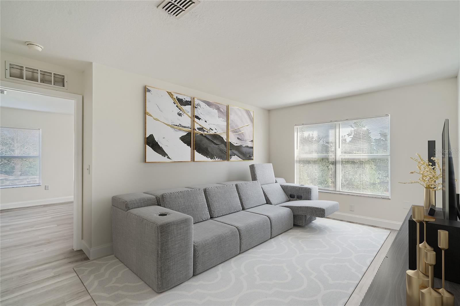 virtually staged 2nd floor loft-