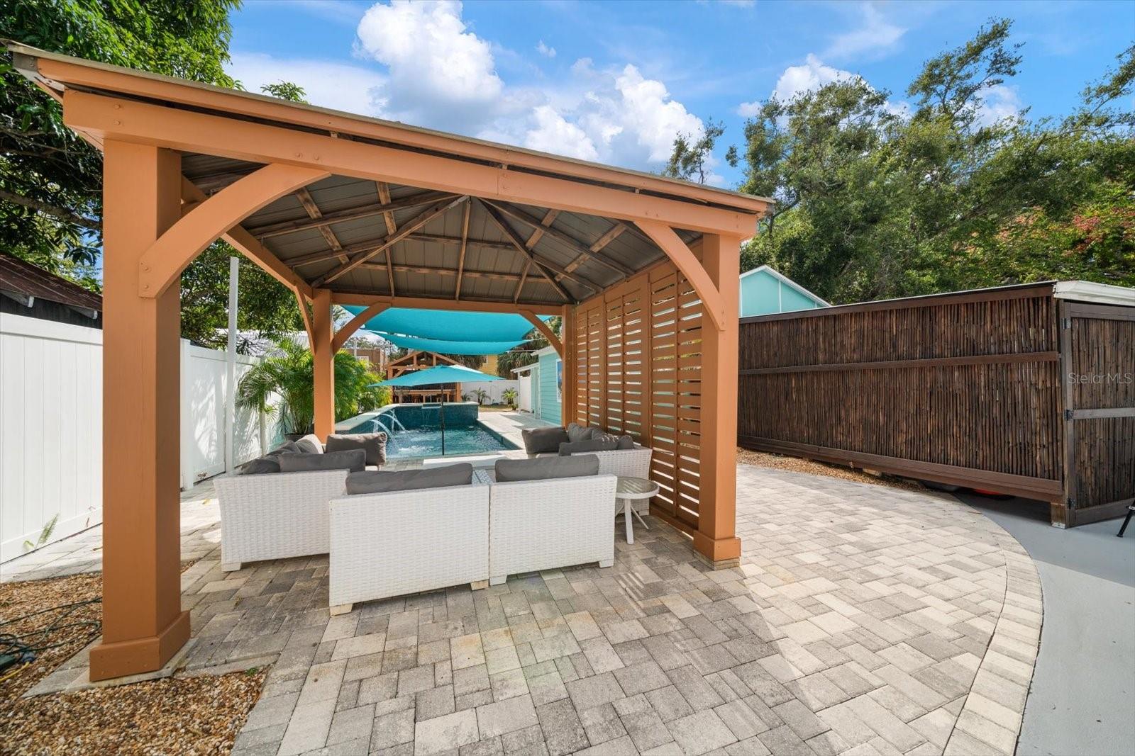 View form home to gazebo