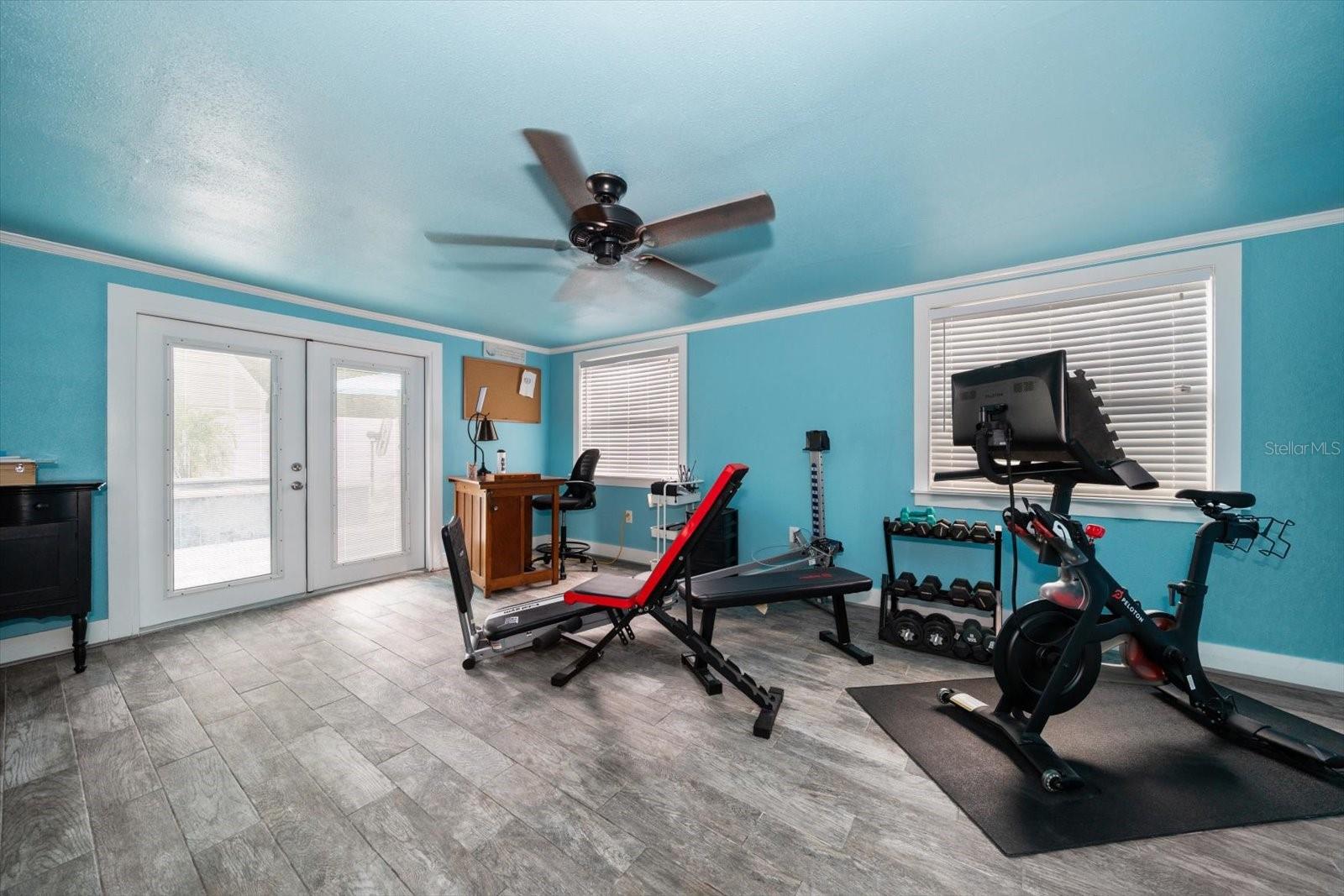 Bonus room off of garage with AC