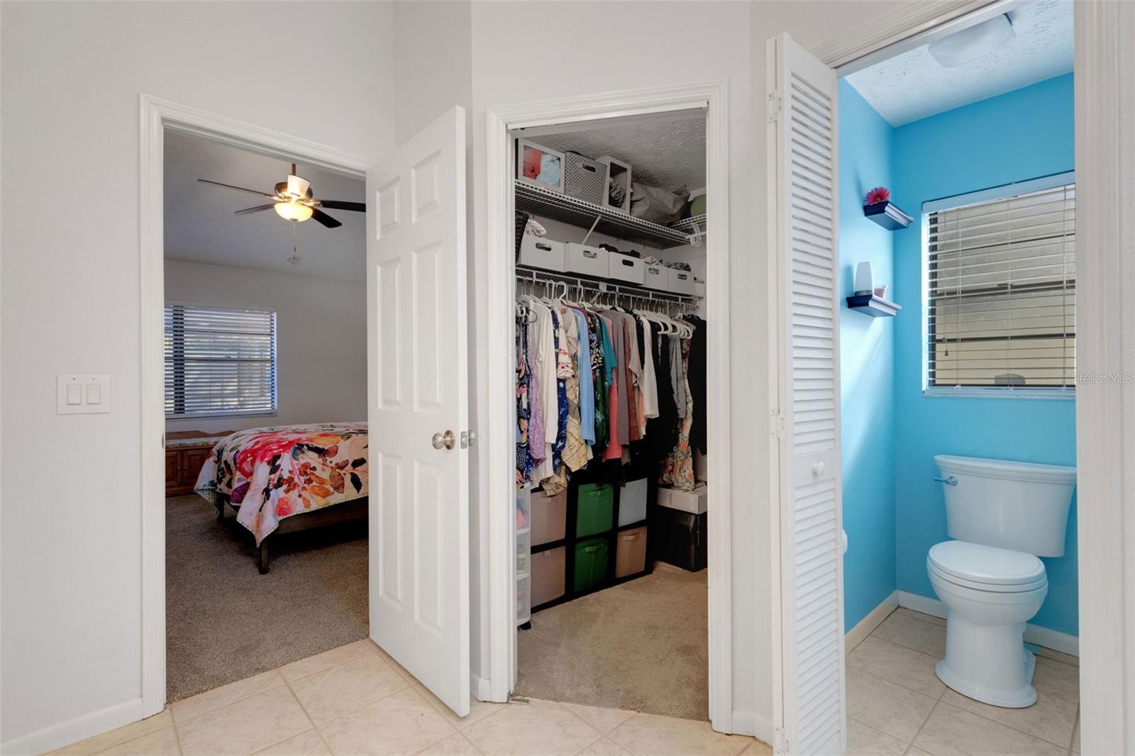 Double walk in closets