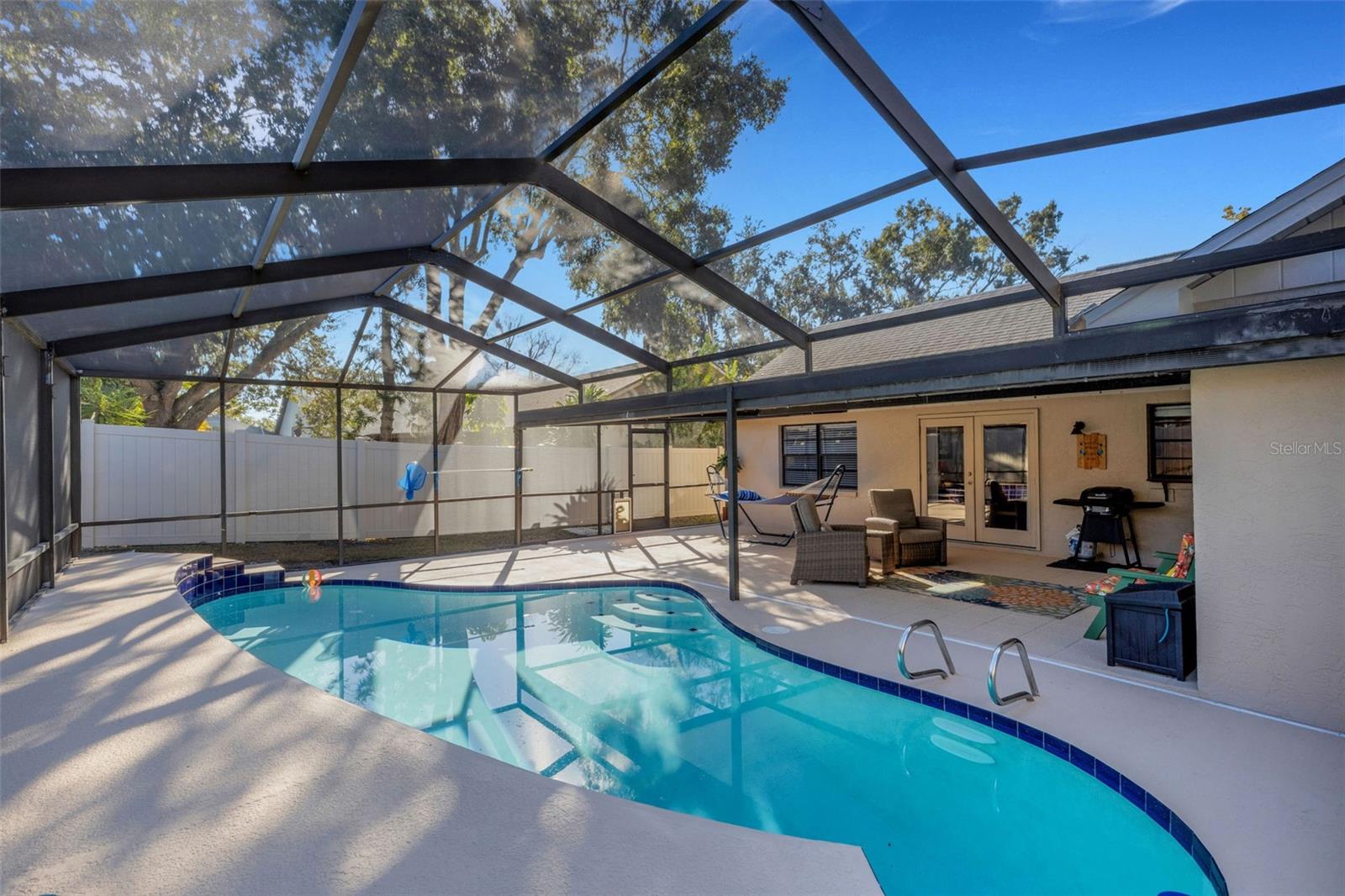 Heated Pool with new screens