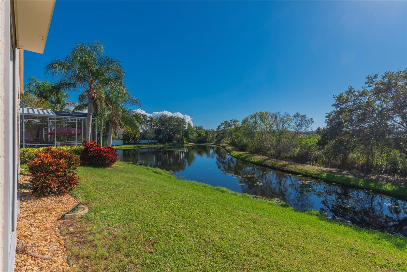 Pond view in the rear.