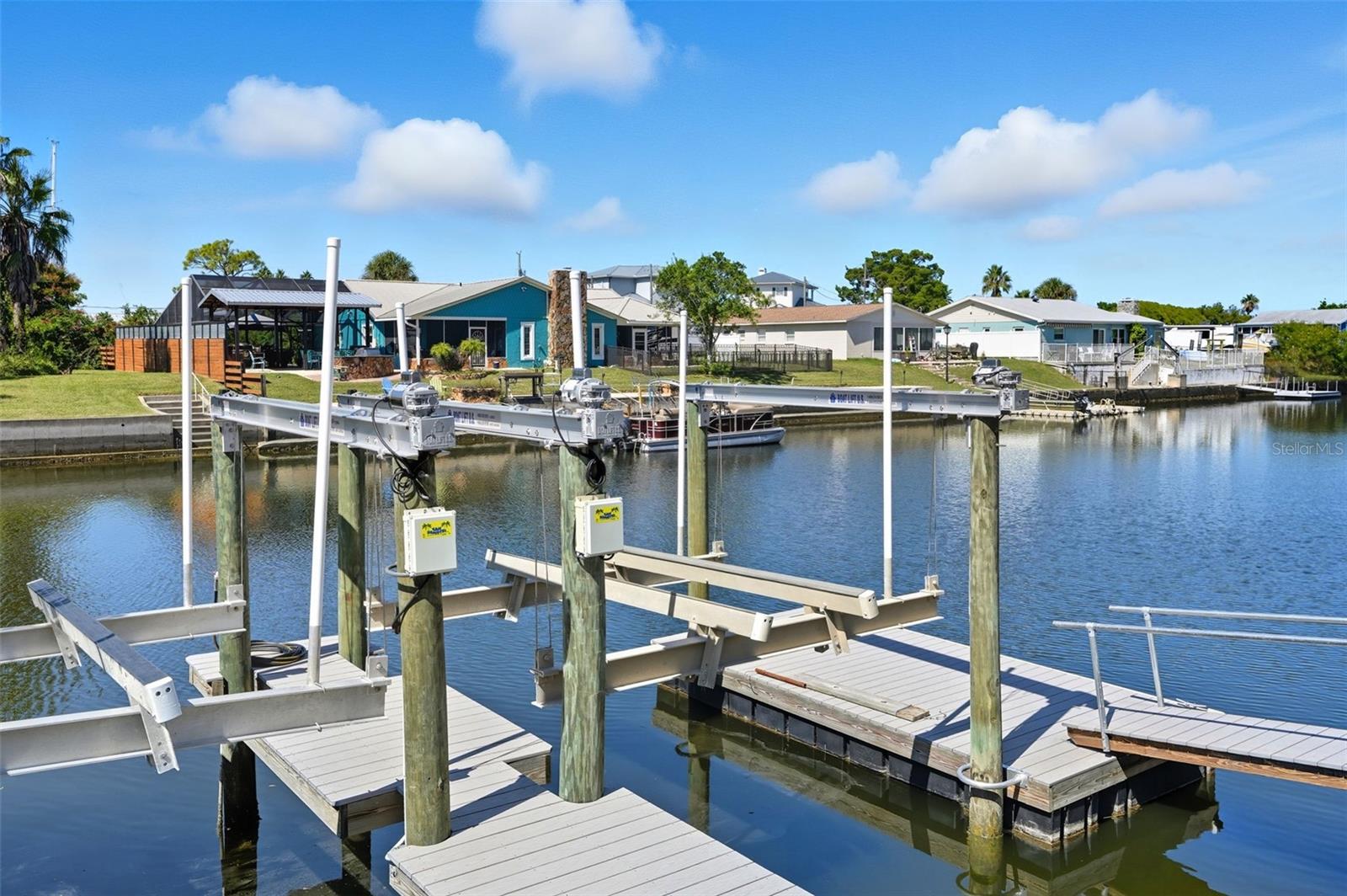 Dual boat lifts.