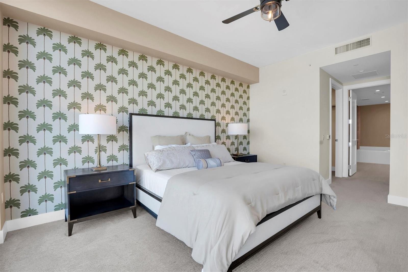 Interior designer inspired wallpaper that adds texture, depth, and a touch of sophistication