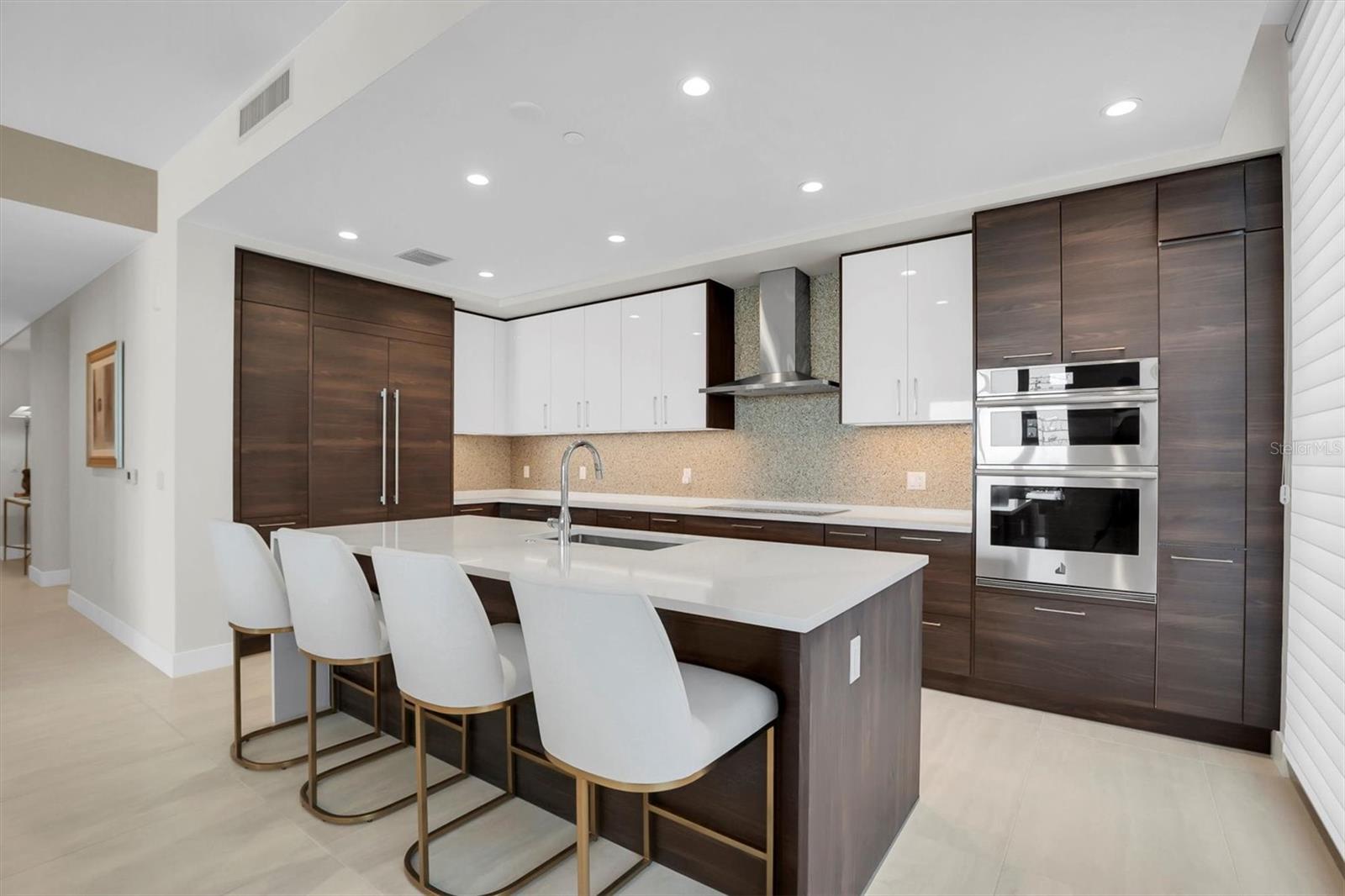 Chef's kitchen with expansive center island