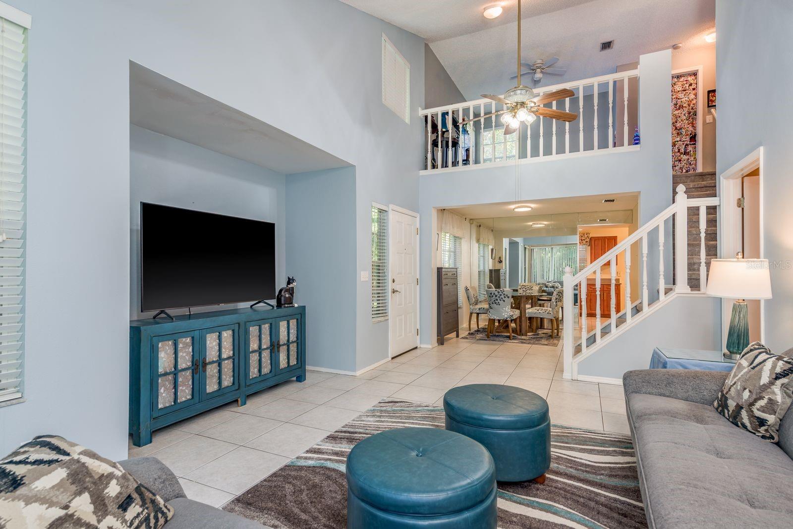 Living Area with Loft Above