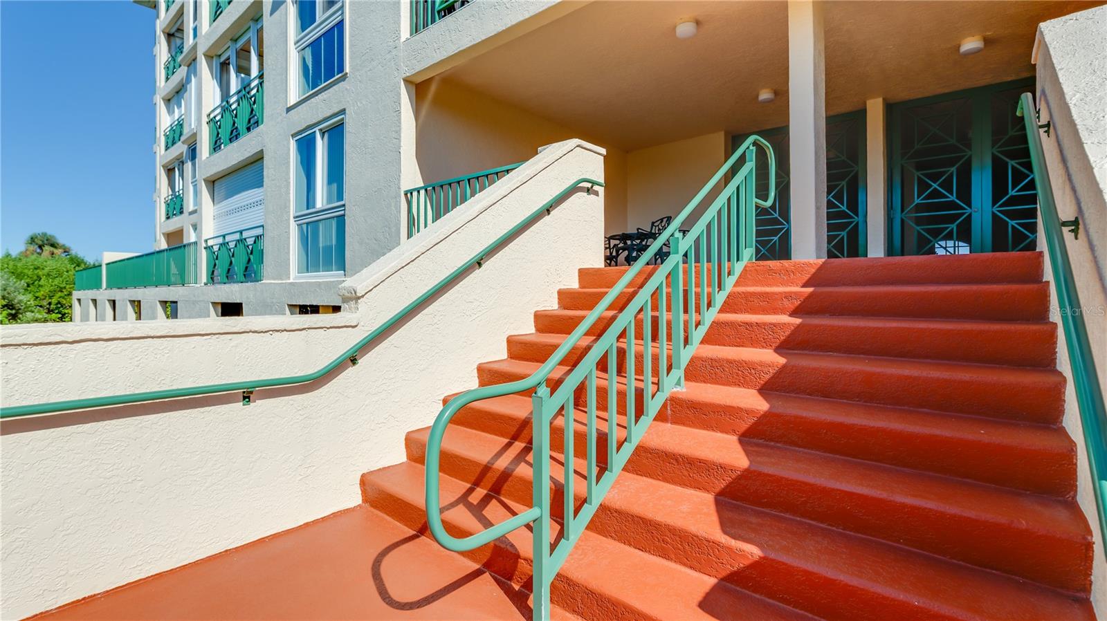 BACK STAIRS TAKES YOU TO THE POOL AND NATURE WALK