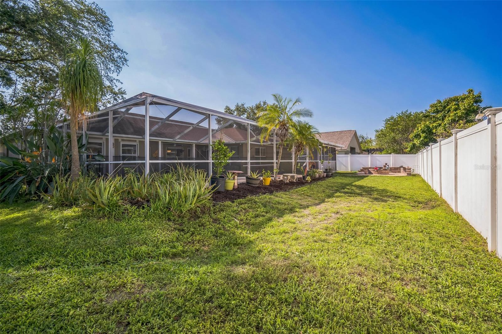 Fully fenced with a firepit