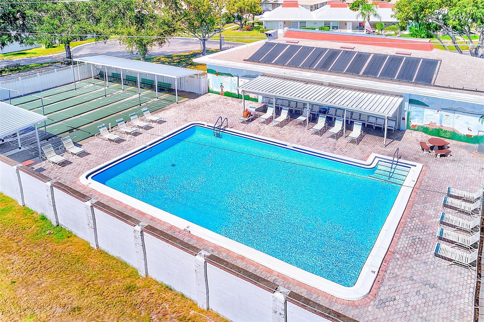 Beautiful large pool next to the shuffle board courts