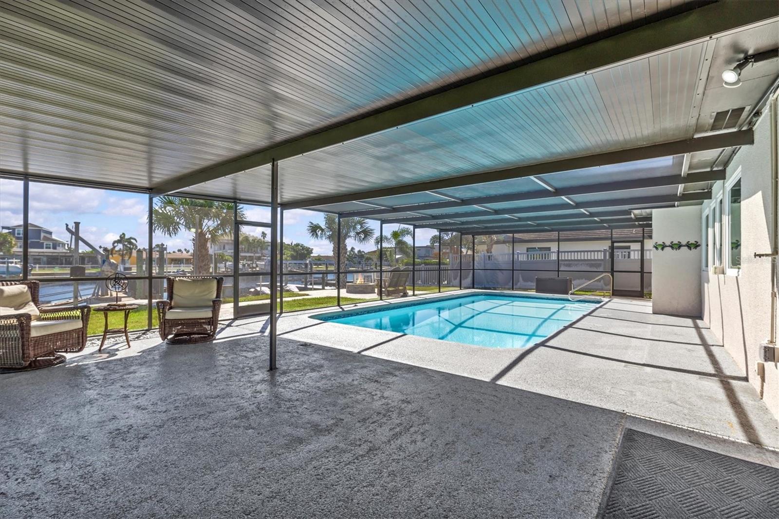 covered lanai and pool screened