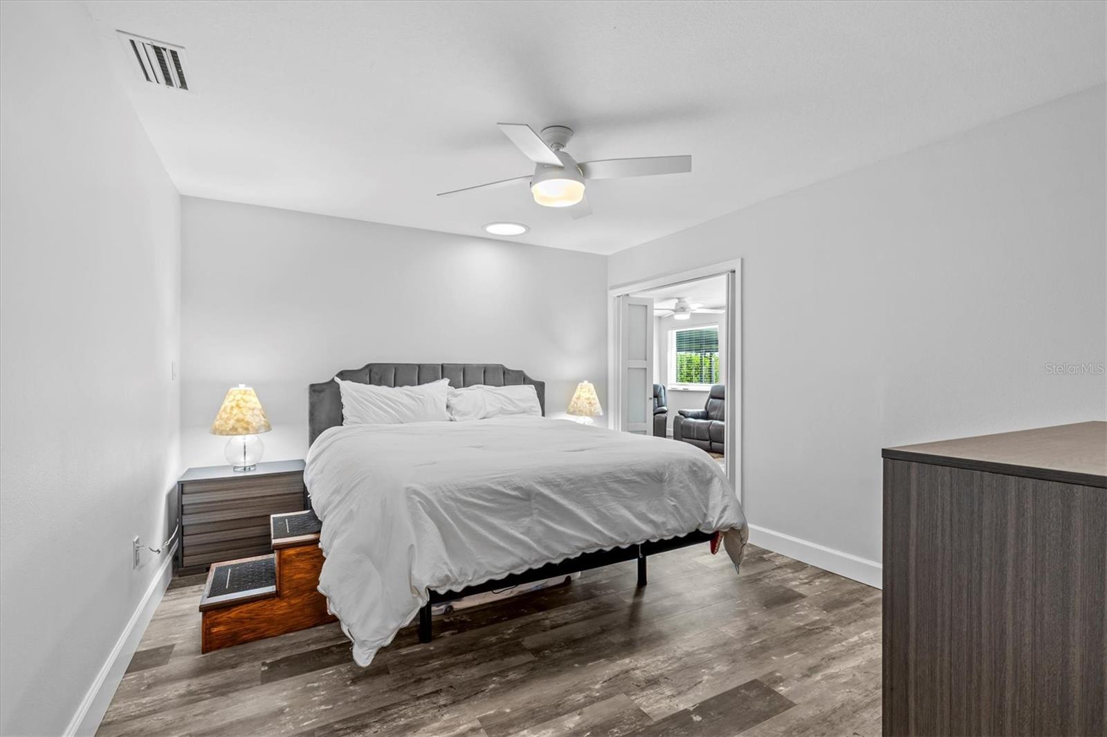 Bedroom with bathroom suite