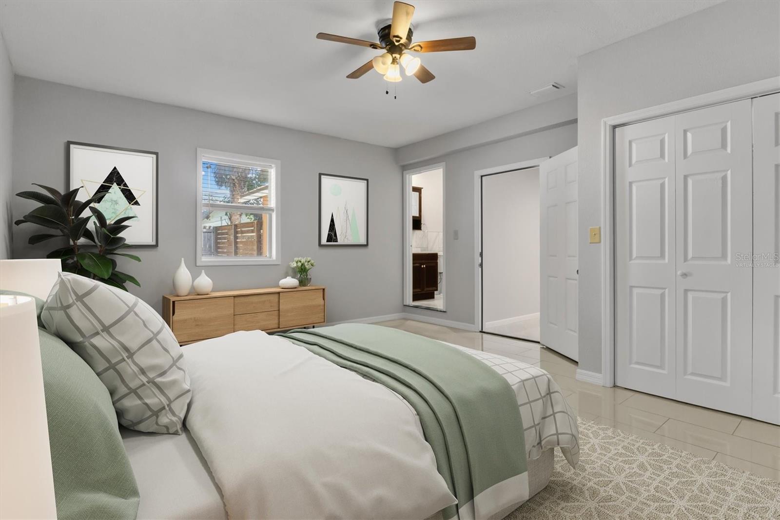 1st Floor Primary Bedroom- virtually staged