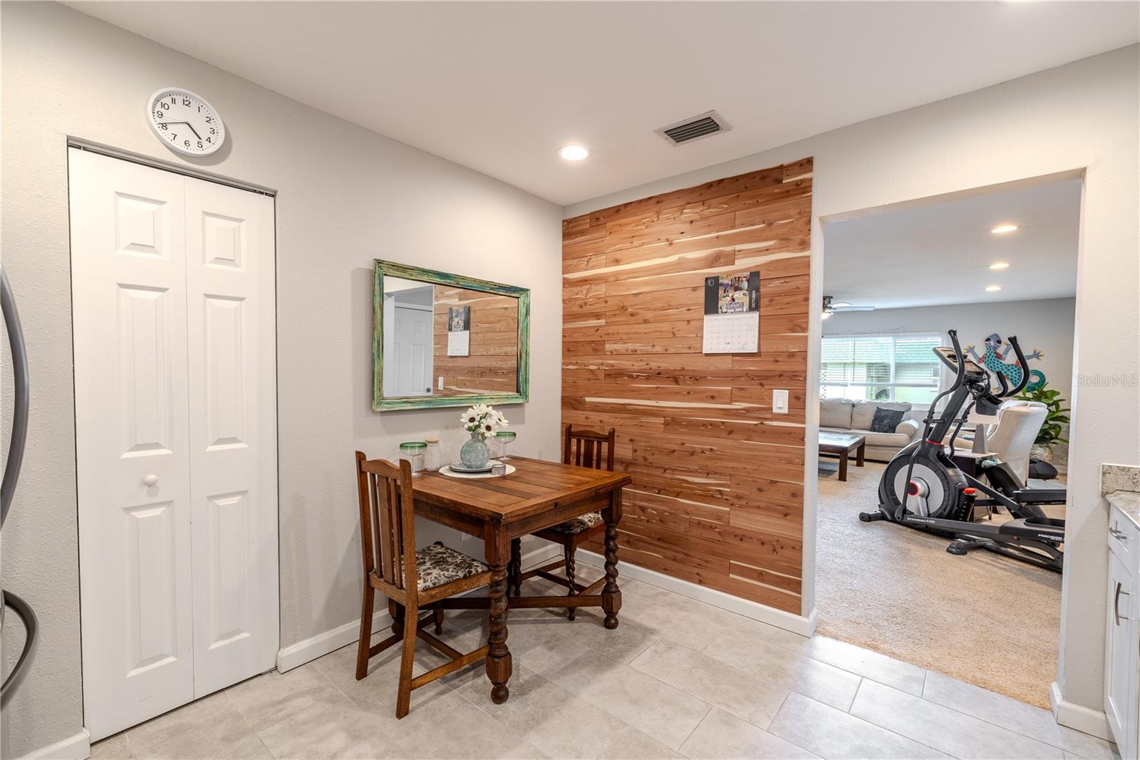 A cozy eat-in nook and convenient pantry space make this kitchen as functional as it is charming. It’s the perfect spot for morning coffee or an easy weekday breakfast before heading out.