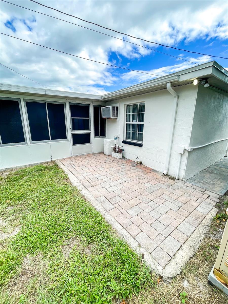 Pavered open patio