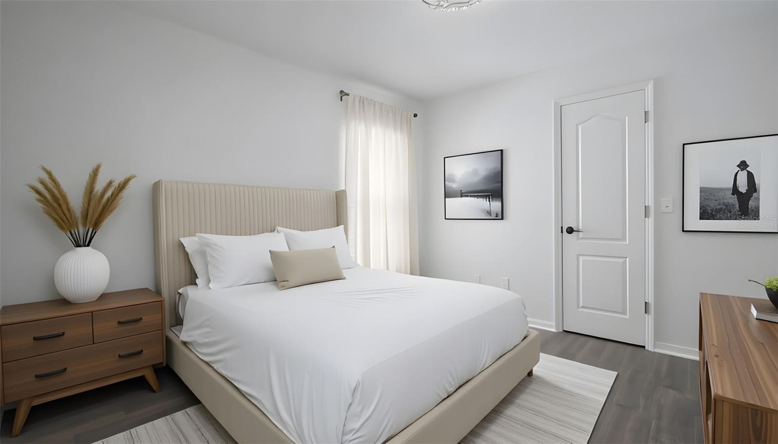 Virtually staged bedroom 3