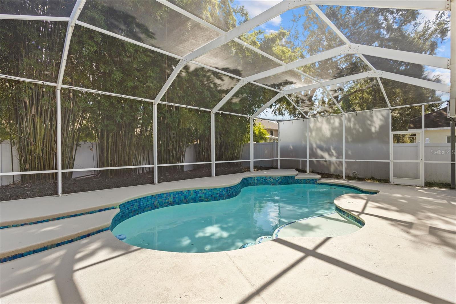 Solar heated pool