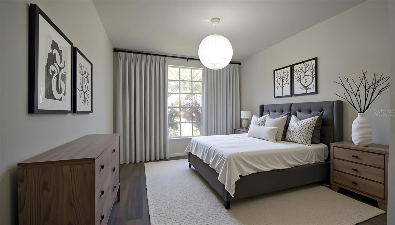 Virtually staged bedroom 2