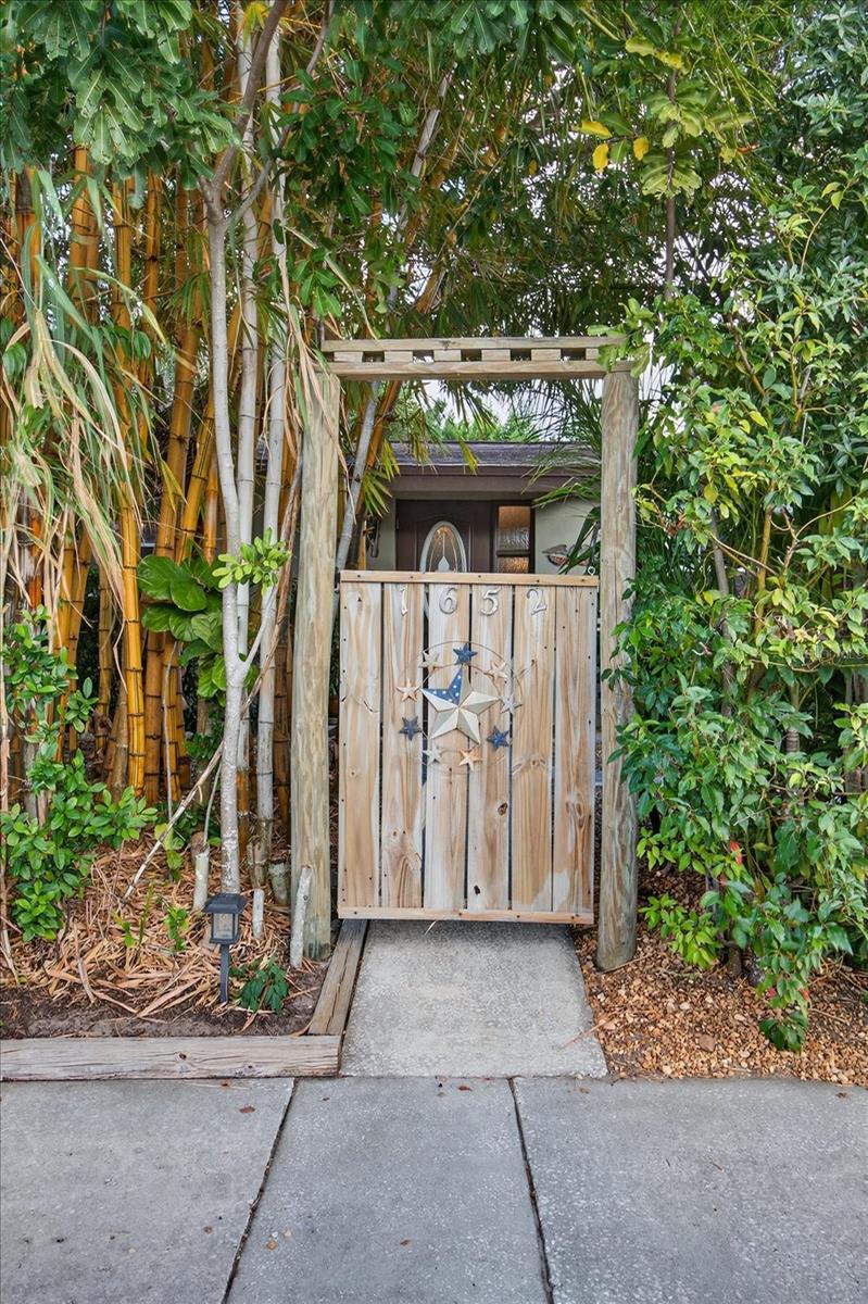 Front Gate into Yard