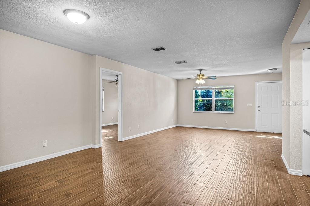 New flooring flows seamlessly   throughout house