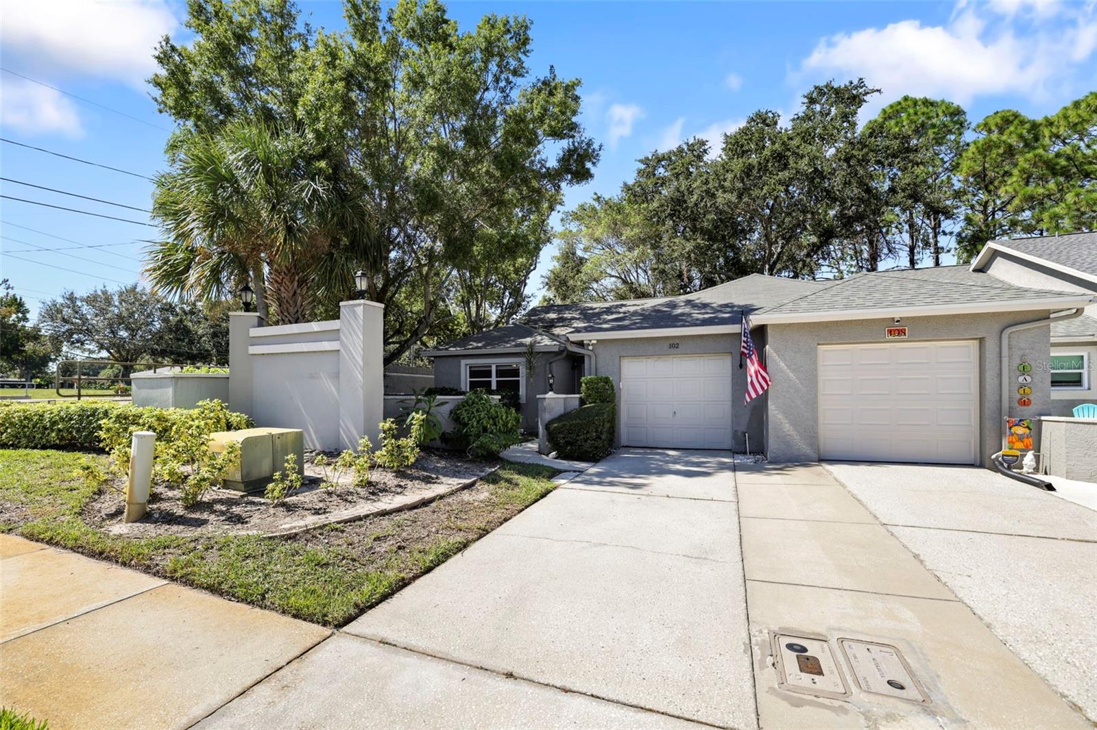 Driveway and garage