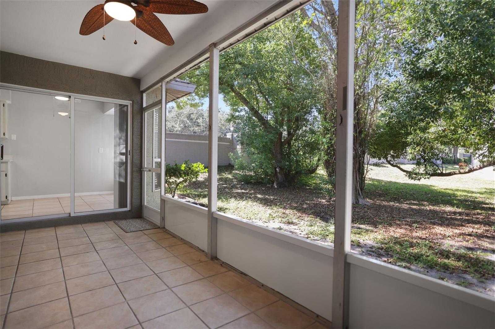 Lanai off of Primary bedroom, kitchen and dinning room