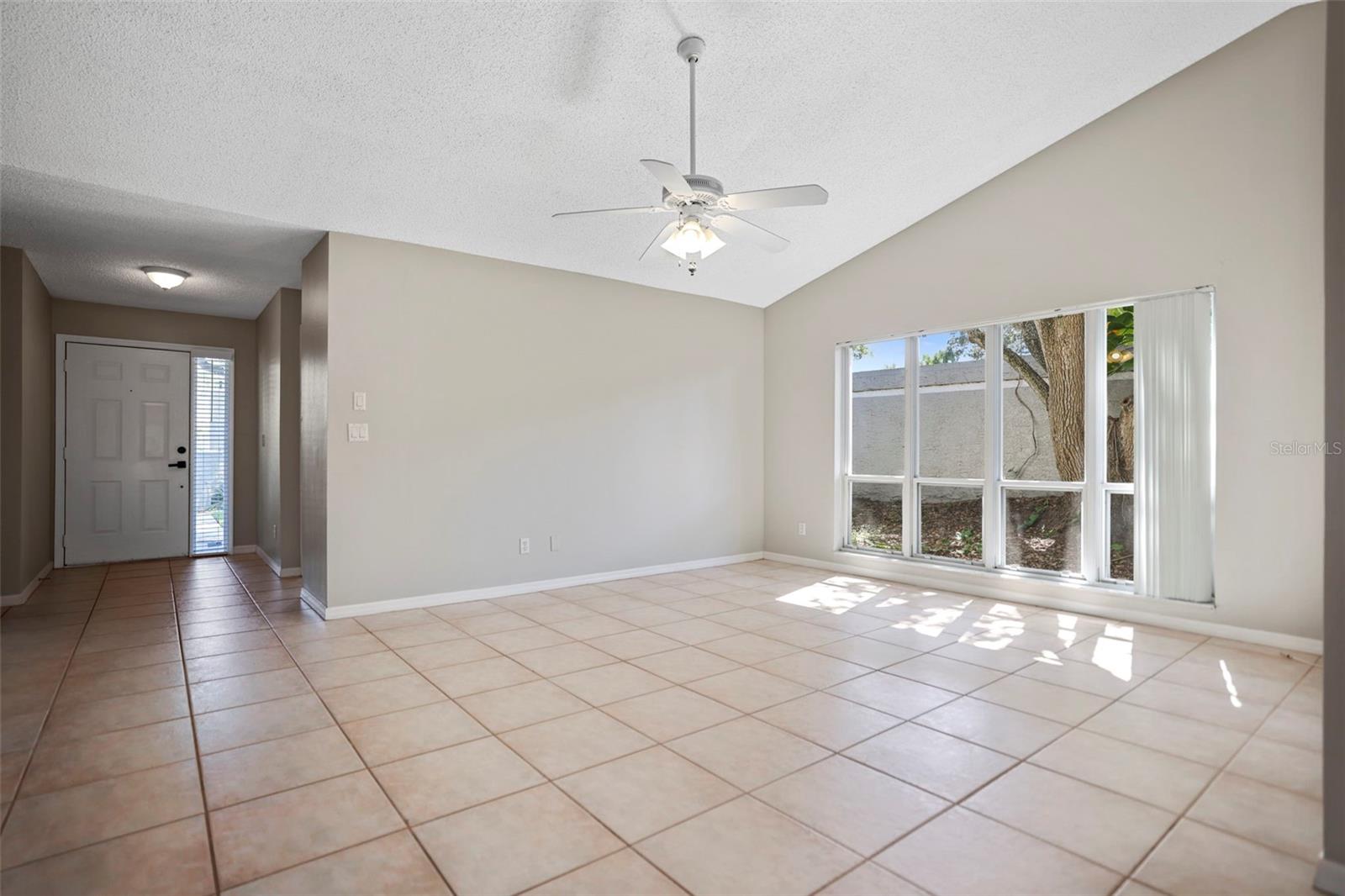 Living room and entry way