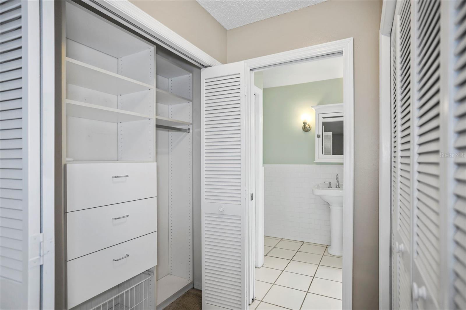 Built in closets in Primary bedroom