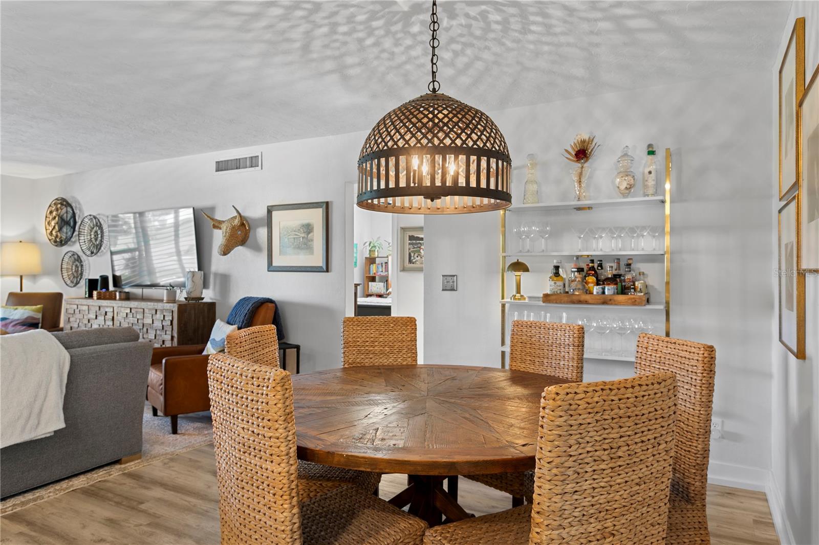 An inviting Dining Area just off the living room
