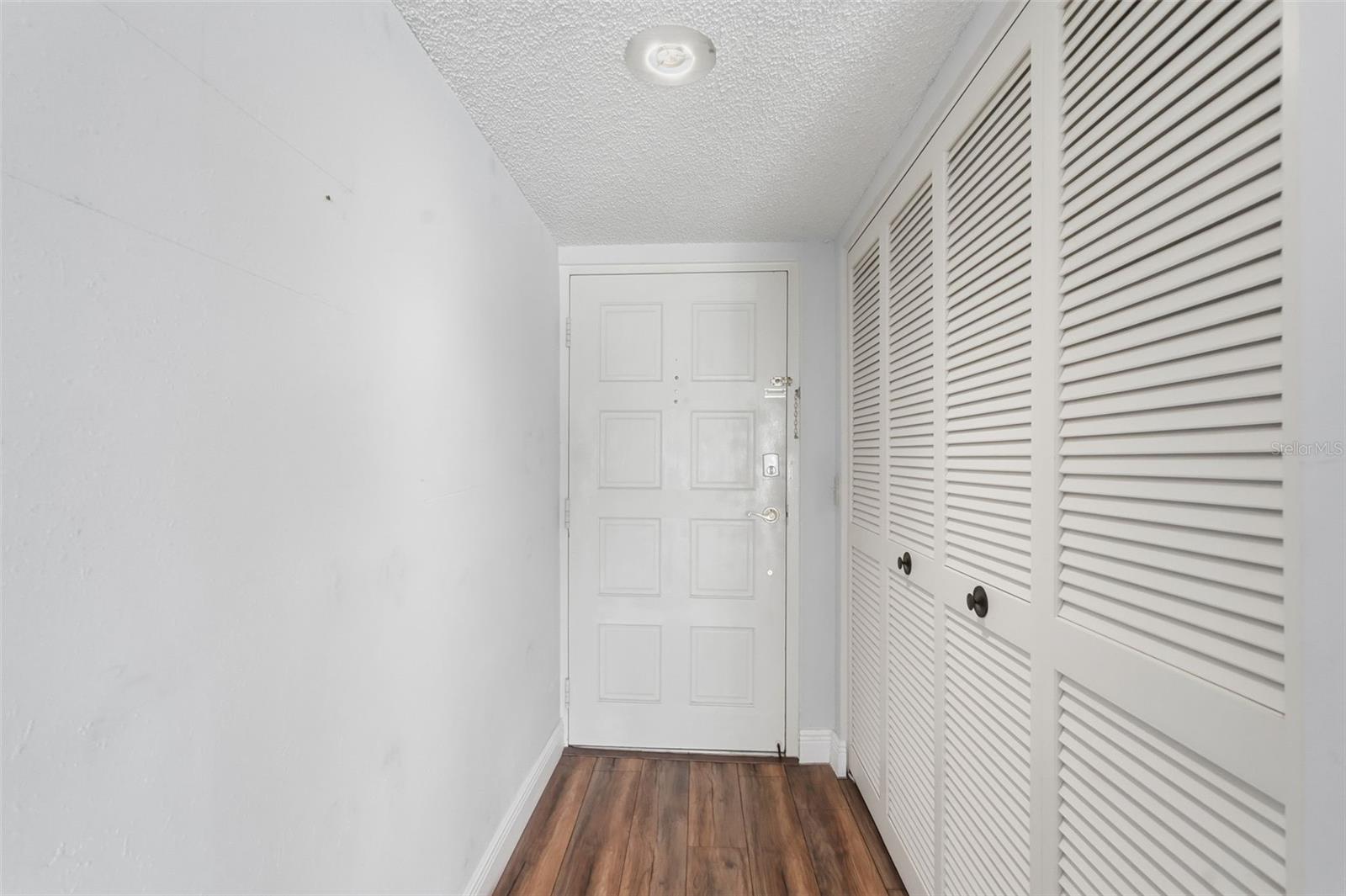 Front Door w/Large Closet in the Entryway