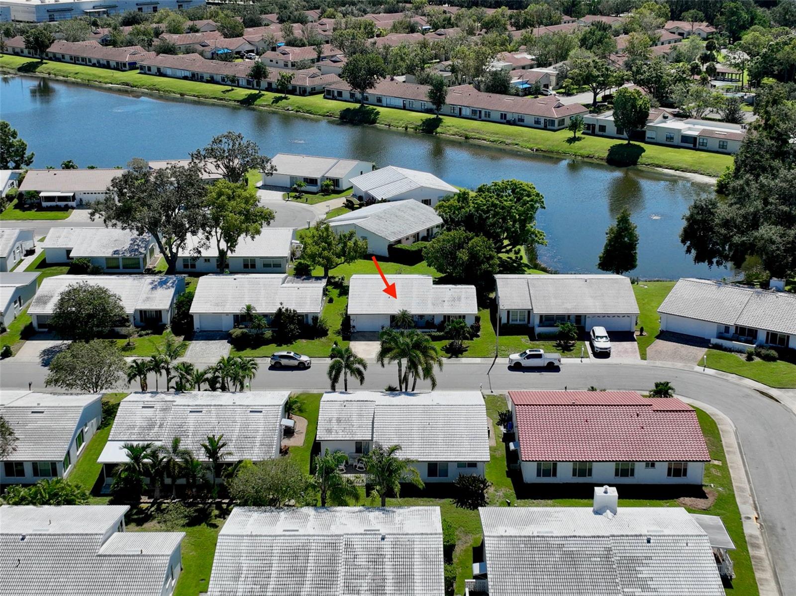 39-Drone shot of house and pond