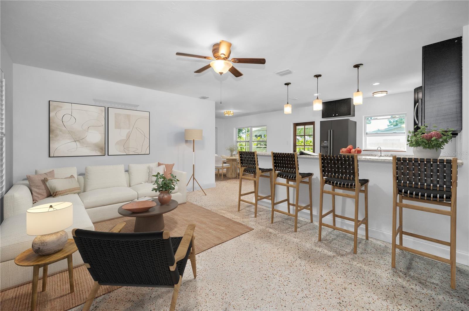 Virtually Staged Living Room