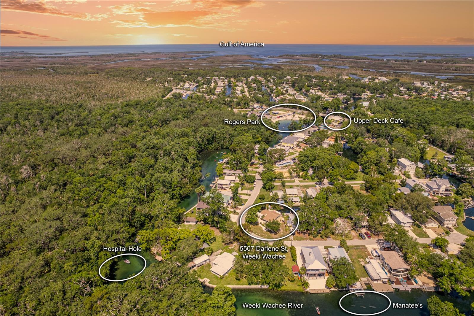 River, Manatees, Gulf, Kayak Shack & Upper Deck Waterfront Dining