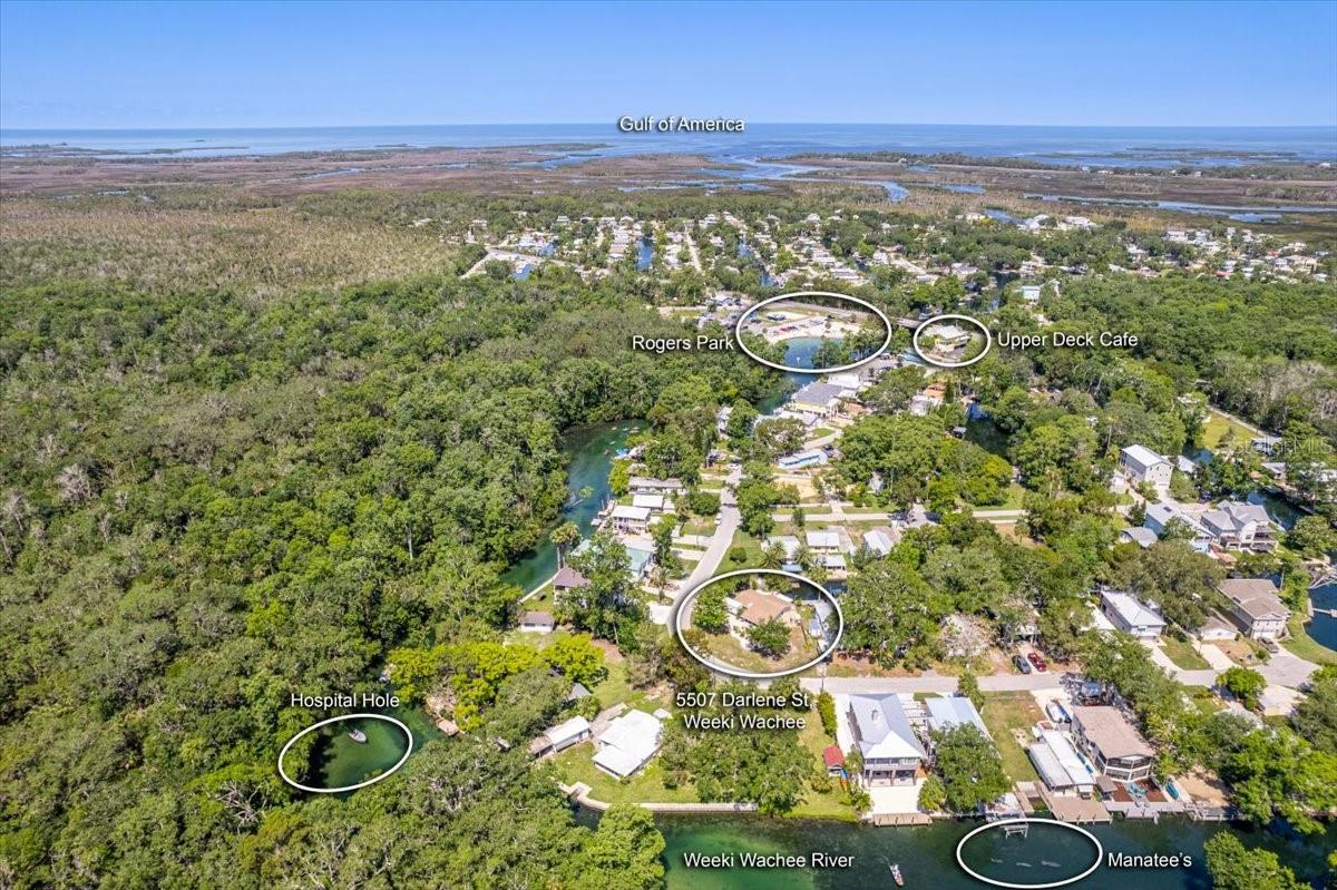 Acres of Weeki Wachee Wildlife Management to the South