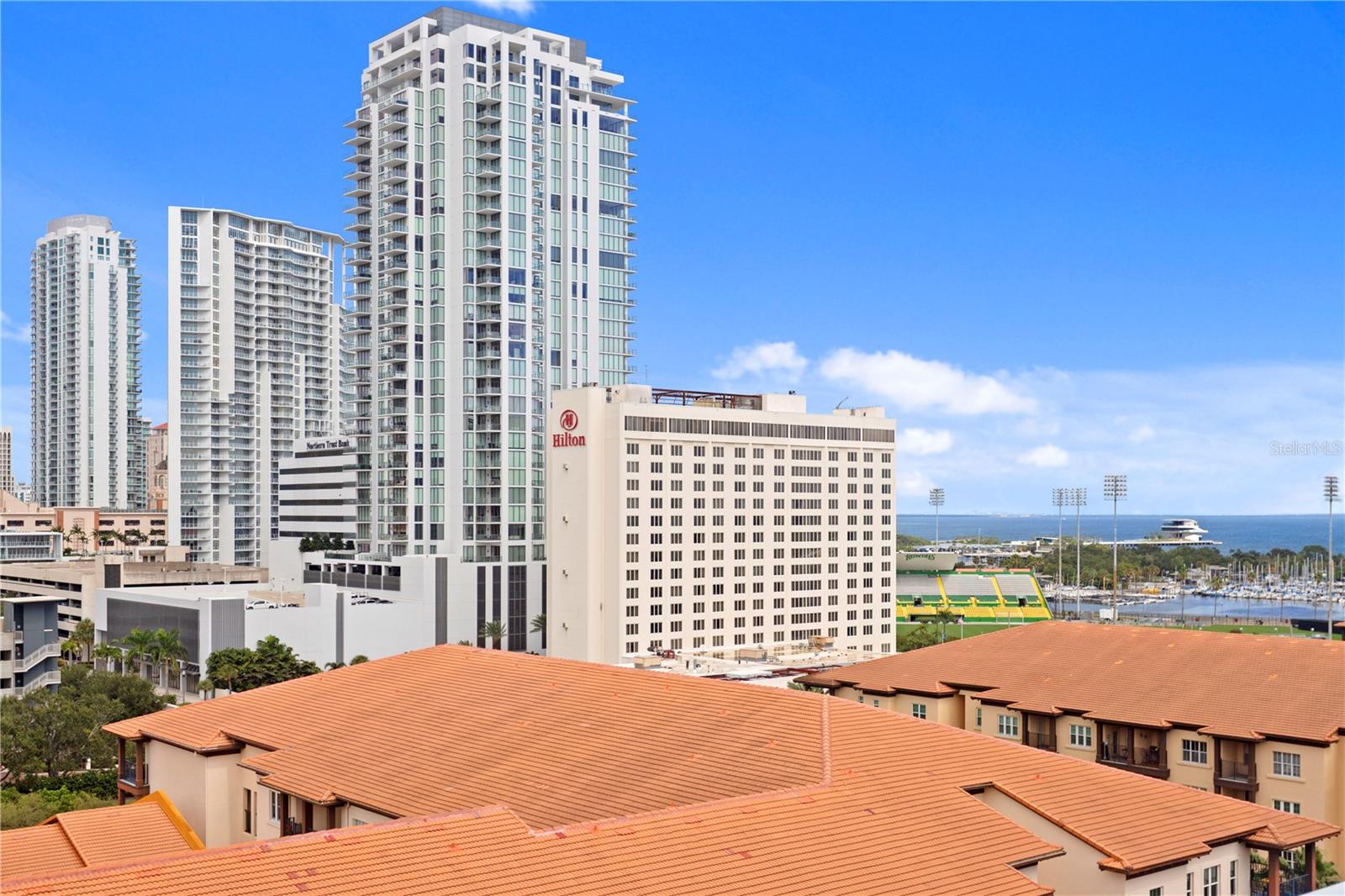 views from the rooftop deck