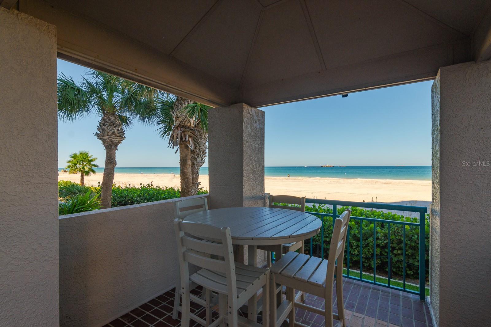 Covered outdoor seating area