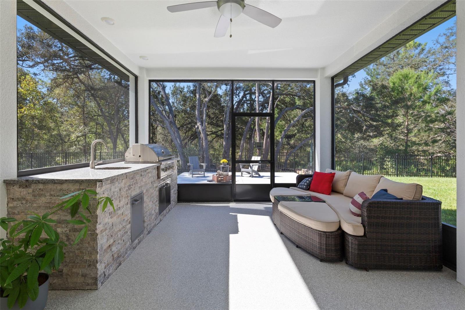 Screened in patio