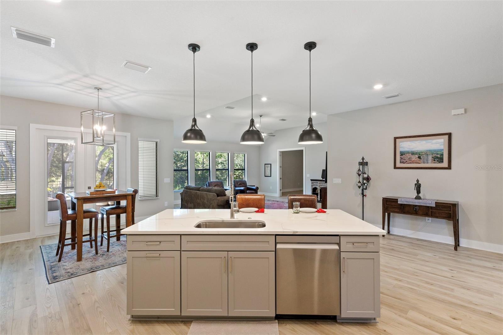 Kitchen overlooking Great room