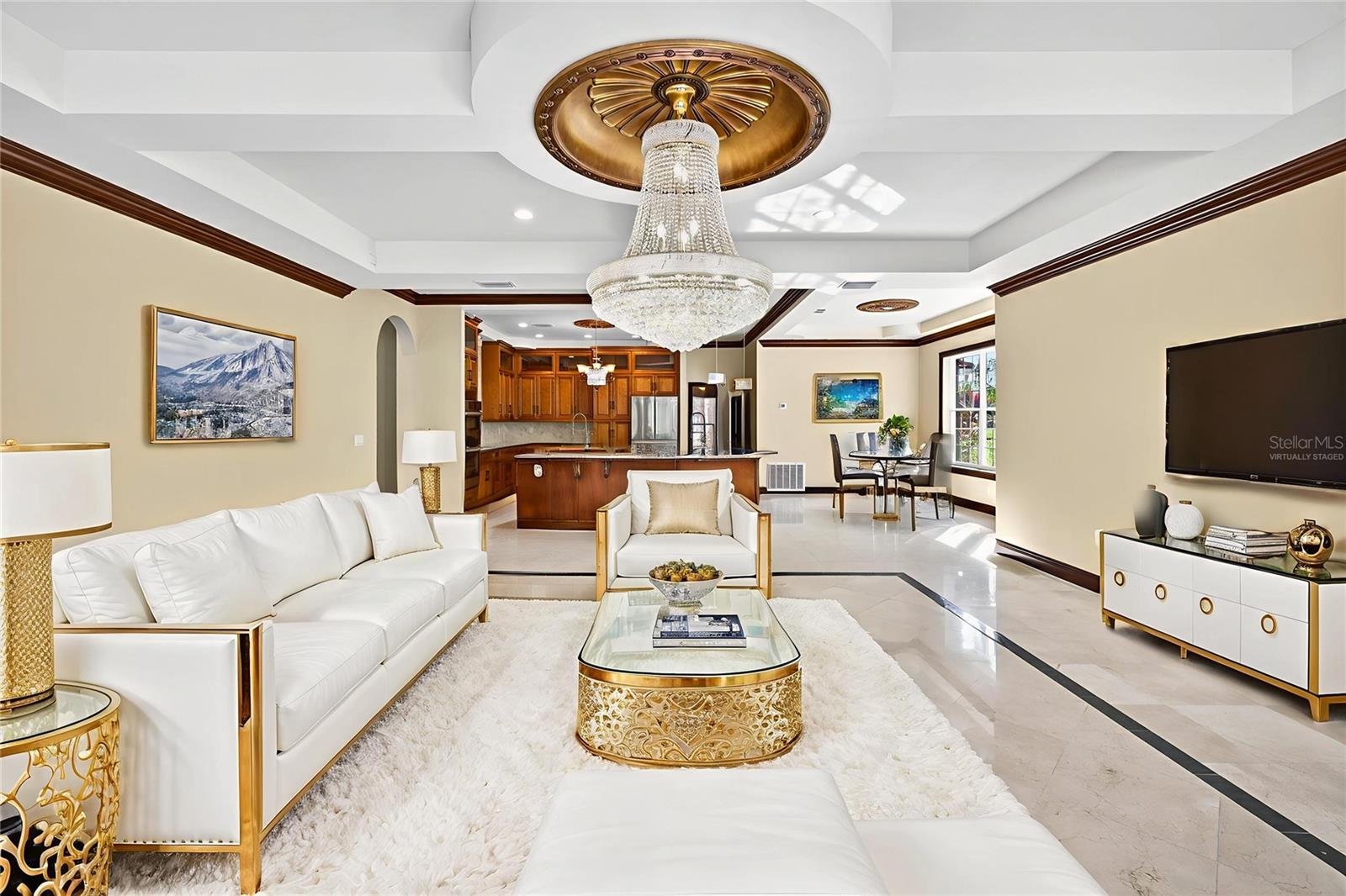 Family Room Virtually Staged