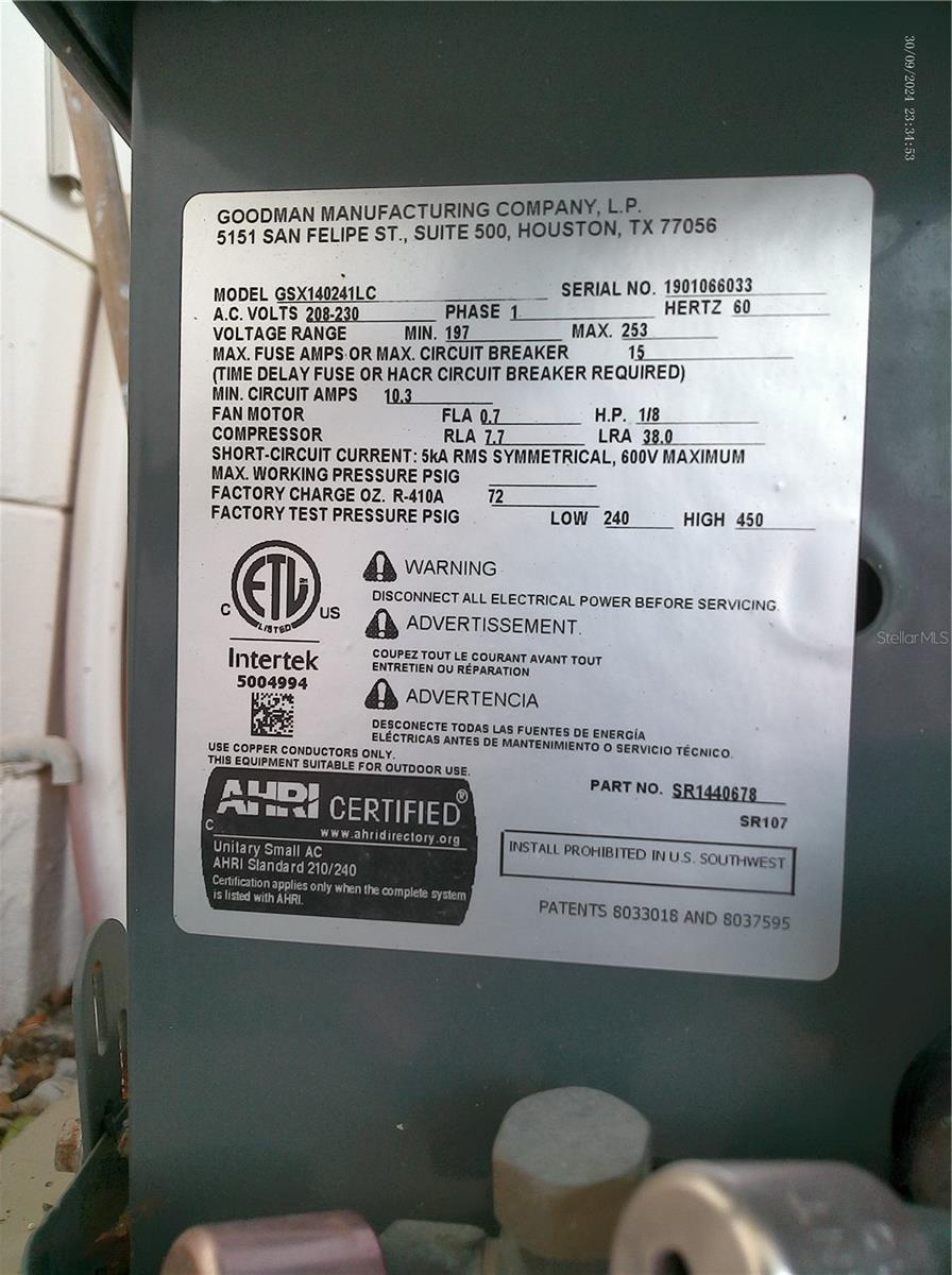 HVAC Goodman 2019