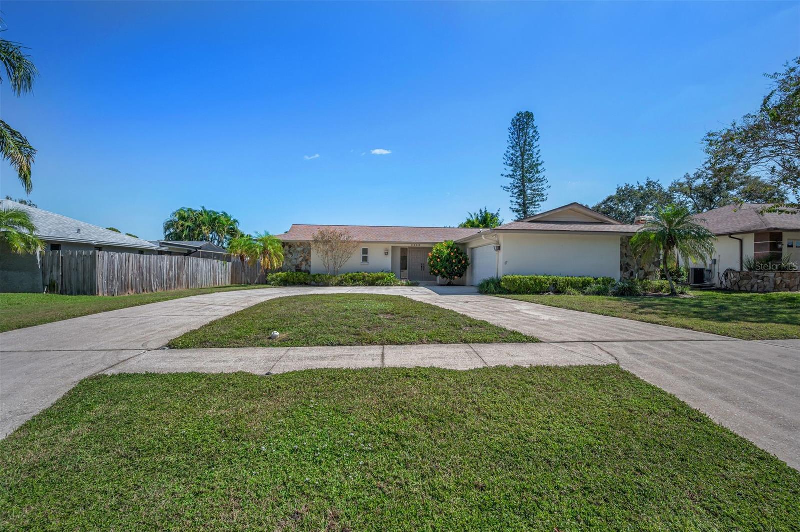 Circular driveway for ample parking